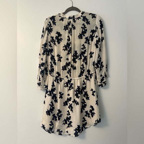 Aritzia- Babaton Cream and Blue Floral Dress, Size Medium - Picture 2 of 5